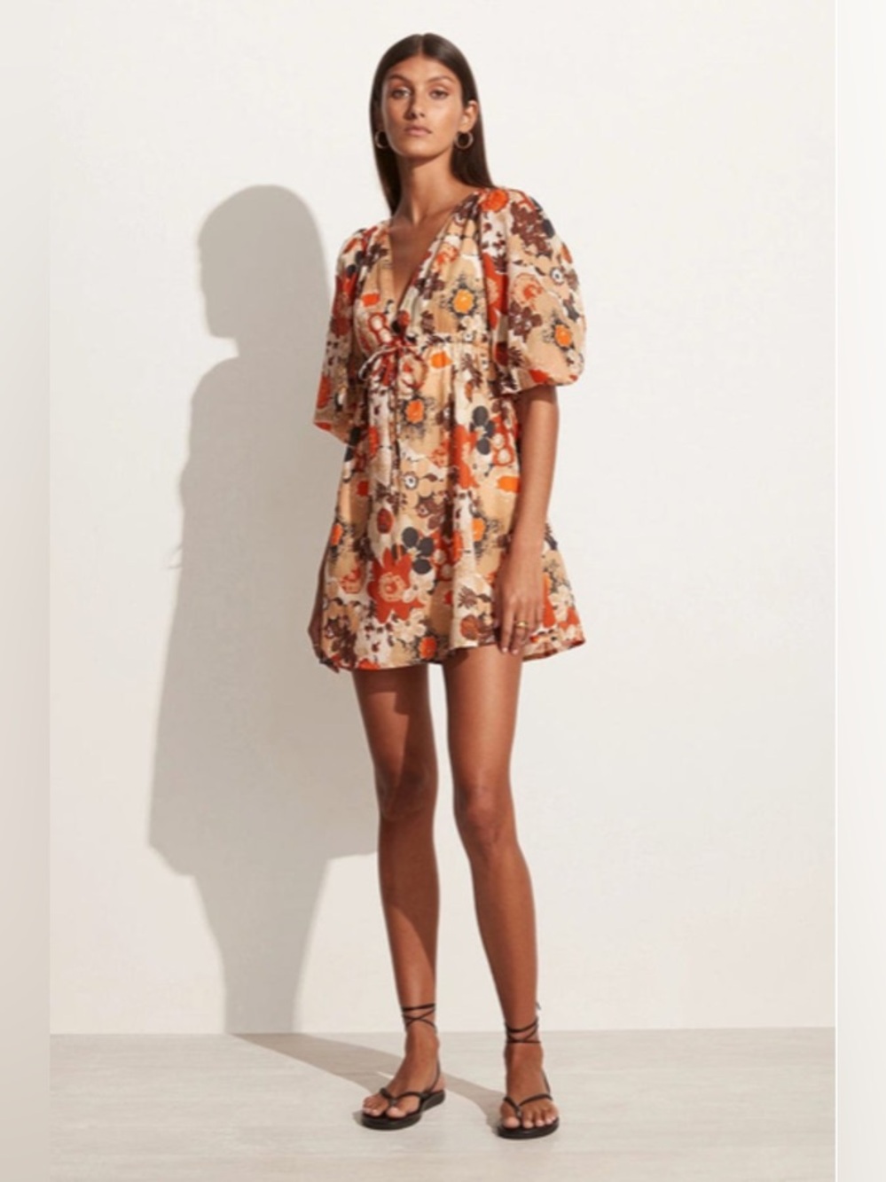 FAITHFULL THE BRAND FARIA MINI KAIYA FLORAL PRINT DRESS size 4